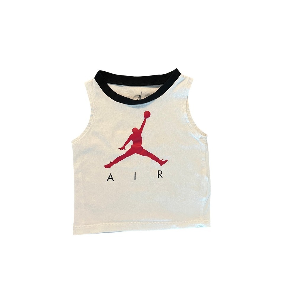 Jordan Infant Tank Top White Red Black Jumpman Air23 Sleeveless Shirt 18M (0947)